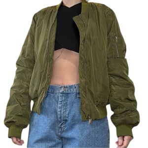 Green Bomber Jacket